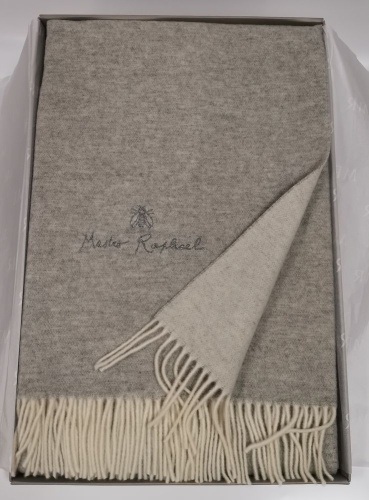 Плед Mastro Raphael PHIL UNITO LANA RICAMAT grigio chiaro 130х170 Артикул: 76513 Silk-Dreams фото 2